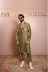Olive Embroidered Bomber Kurta With Jogger Pant